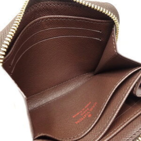 LOUIS VUITTON Coin Case Damier Ebene Brown Zippy Brown - Picture 4 of 7